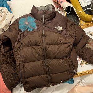 Vintage north face patch work jacket